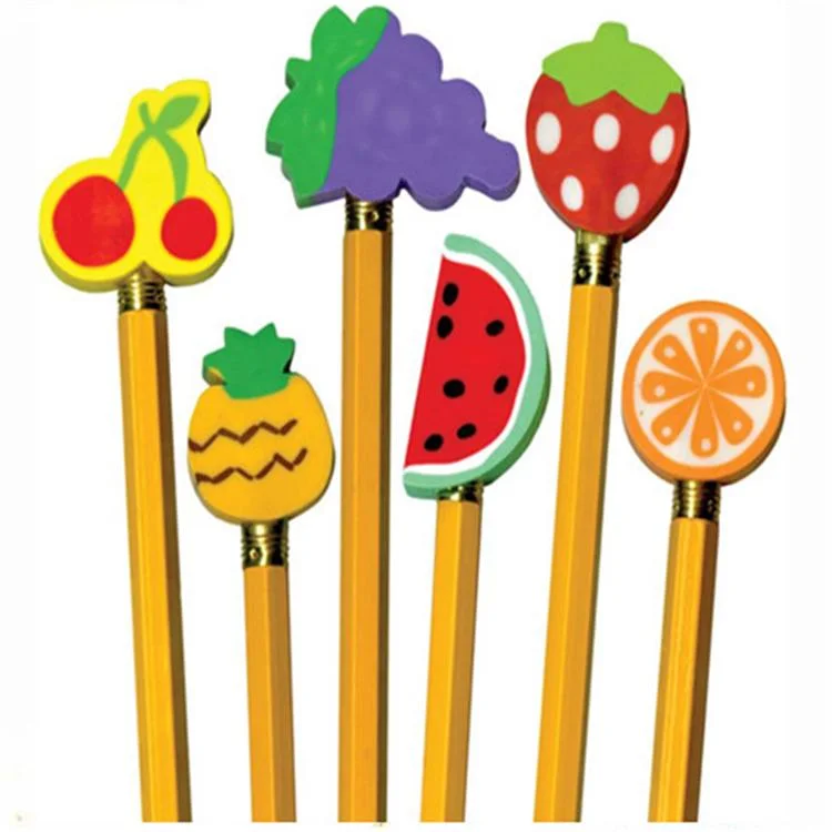 Customize PVC Fruit Flower Pencil Topper Plastic Toys Promotional Gift