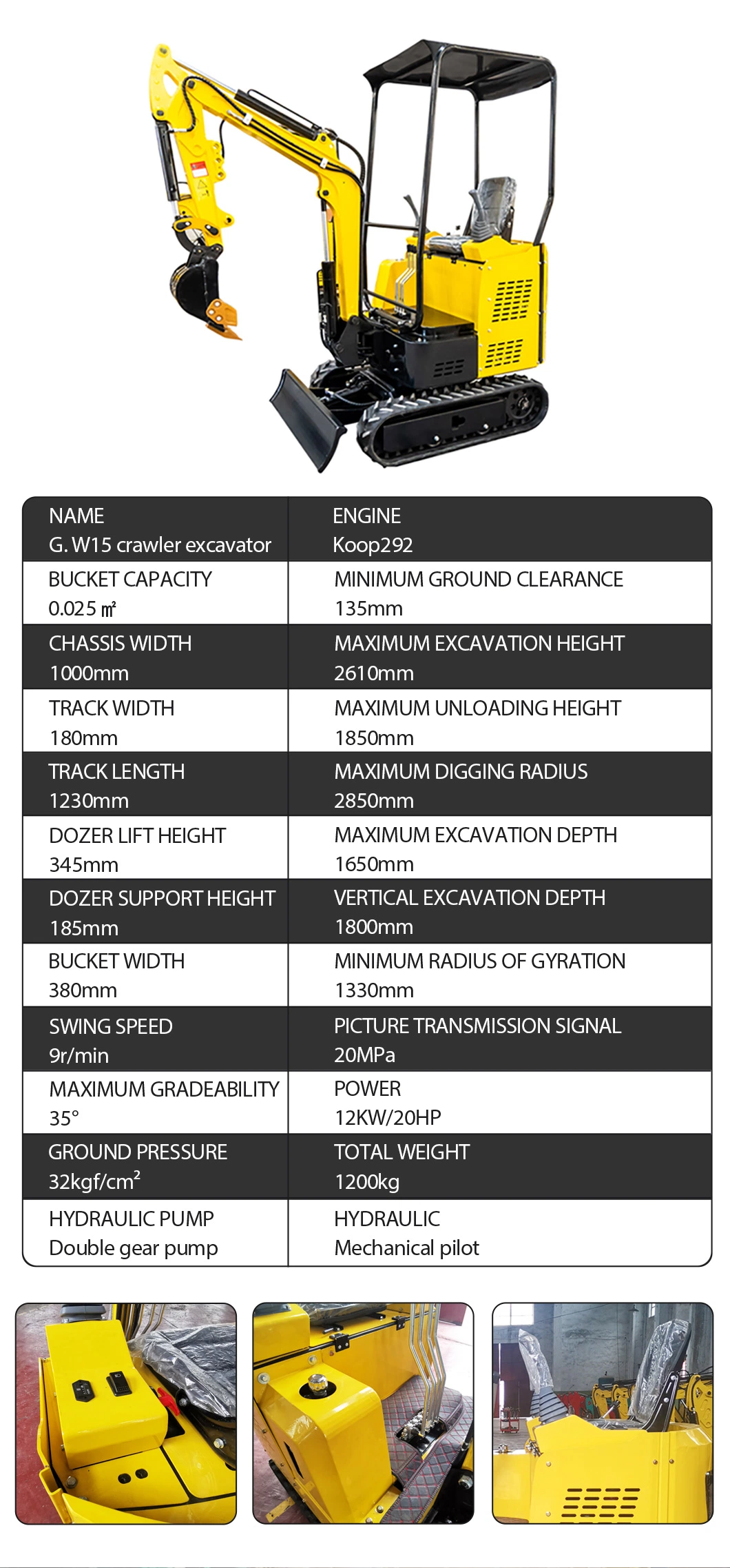 0.8t/1t/1.2t/1.7t/2.0t Small Mini Crawler Electric Diesel Chassis Telescopic Wholesale Accessories Customized Farm/Construction with CE/Euro5 Mini Dig Excavator