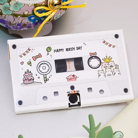 Праздничная поздравительная открытка Открытка с благодарностью Высокое качество Открытка с днем ​​рождения Магнитофон Карта